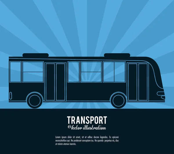 Transporte autobús vehículo diseño — Vector de stock