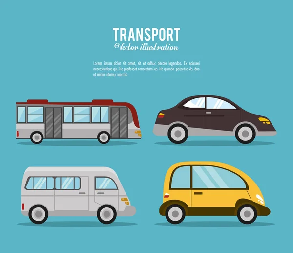 Definir imagem do veículo de transporte — Vetor de Stock