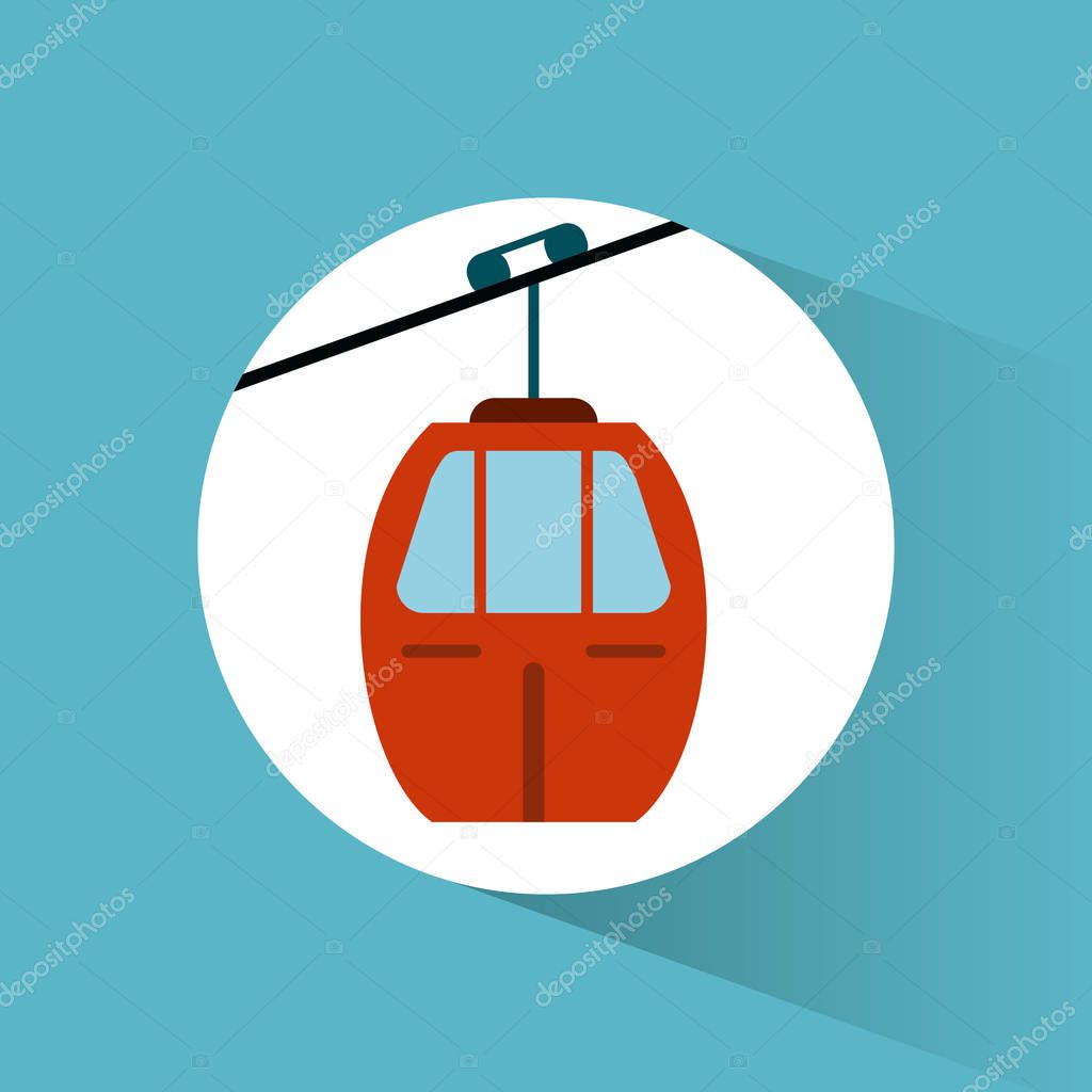 sky cable car transport vehicle image