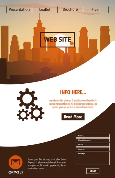 Urban website template — Stock Vector