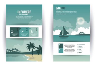 Plaj ve seyahat broşür Infographic