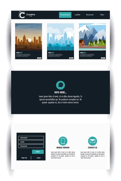 都市のパンフレットのインフォ グラフィック — ストックベクタ