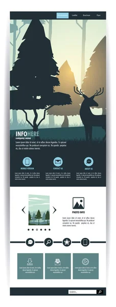 Δάσος φυλλάδιο infographic — Διανυσματικό Αρχείο