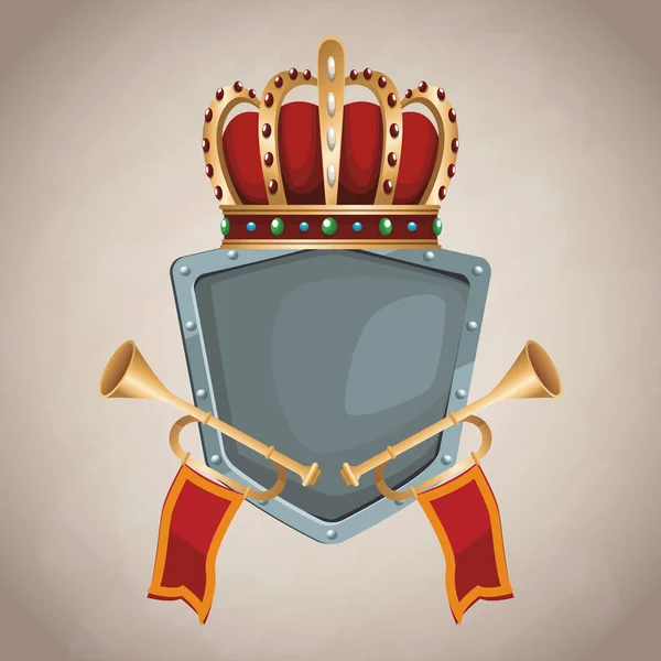 Emblema dell'esercito medievale — Vettoriale Stock