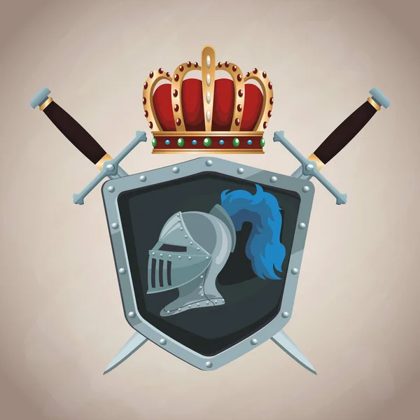 Medieval army emblem — Stock Vector