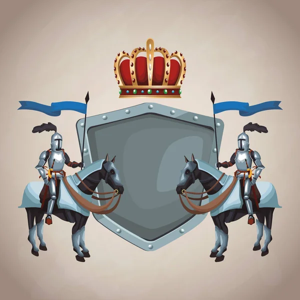 Emblema do exército medieval —  Vetores de Stock