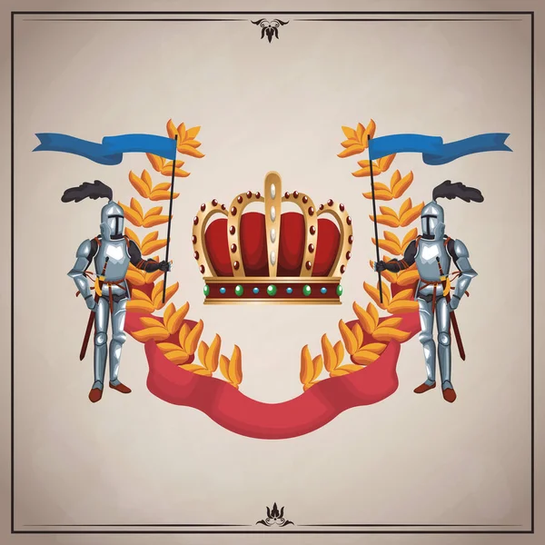 Emblema do exército medieval —  Vetores de Stock