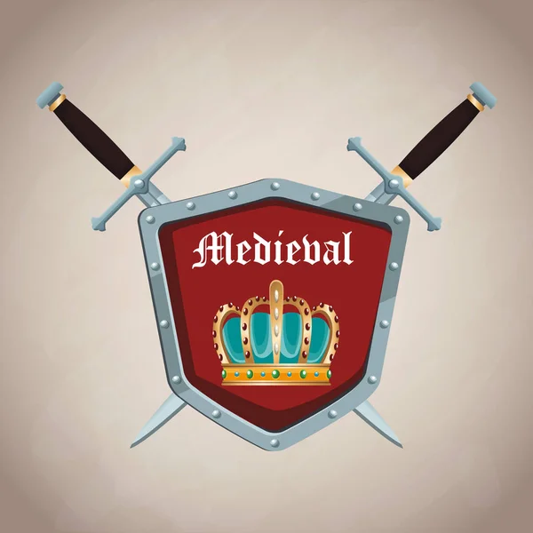 Emblema do exército medieval —  Vetores de Stock