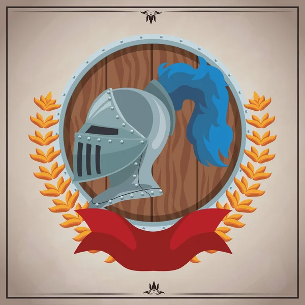 Середньовічний армія емблема — стоковий вектор