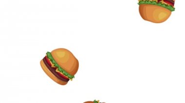 Hamburger lokanta Hd animasyon yağmur