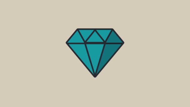 Luxus Diamant glänzende HD-Animation — Stockvideo