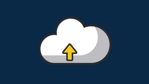 Cloud Computing Upload und Download von HD-Animationen — Stockvideo