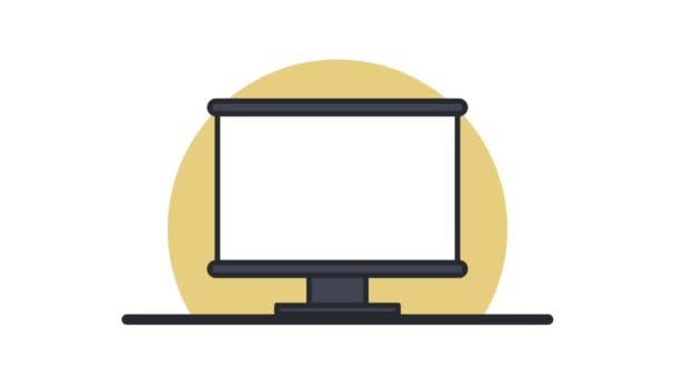 Символ Bitcoin на белой доске HD анимации — стоковое видео