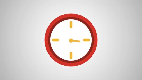 Zegar ścienny z systemem Hd animacji — Wideo stockowe