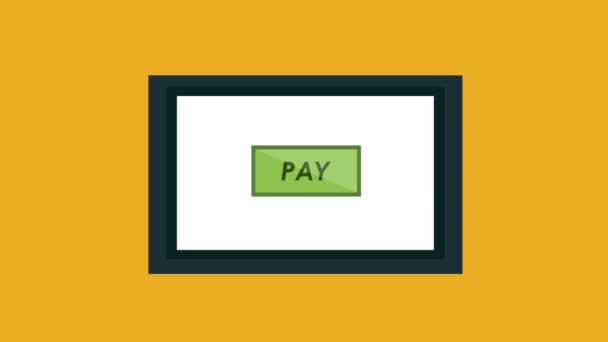 Paiement en ligne à partir de tablette animation HD — Video