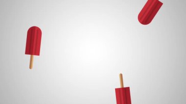Çubuklu dondurmayı raning gri arka plan Hd animasyon üzerinde