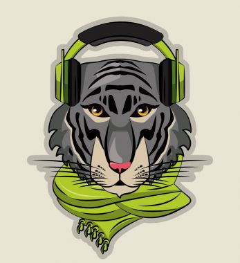 Serin vahşi hayvan çizgi film