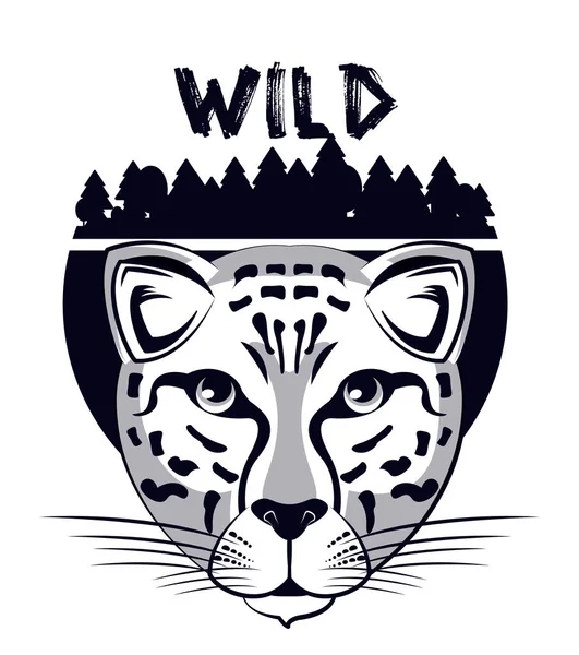 Wild Animal Print für T-Shirt — Stockvektor