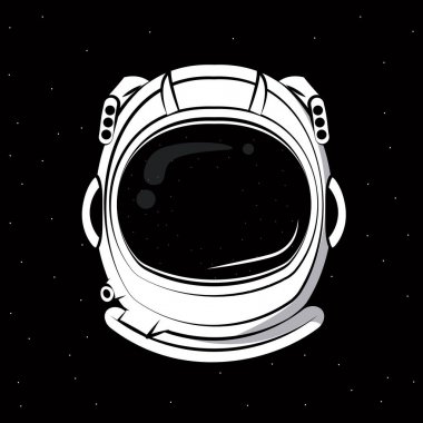 Astronot kask tshirt için yazdırma