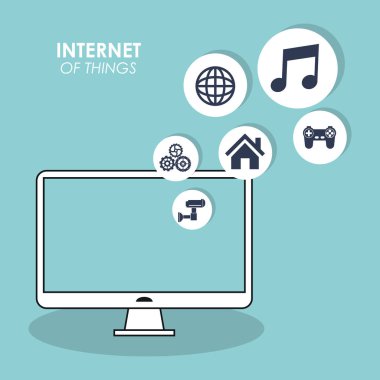 Internet şeyler bilgisayar web dünya güvenlik oyun müzik