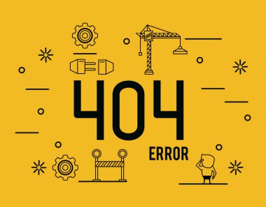 Hata 404 Infographic vektör çizim