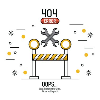 Hata 404 Infographic vektör çizim