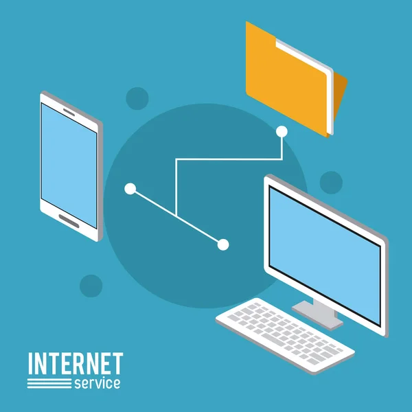 Internet service infographic — Stockvector