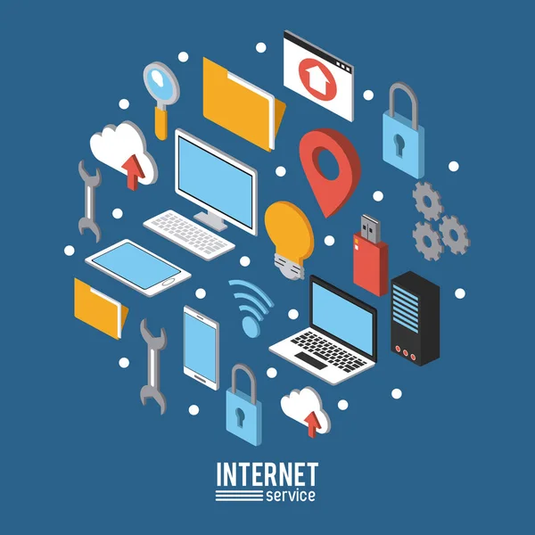 Internet service infographic — Stockvector