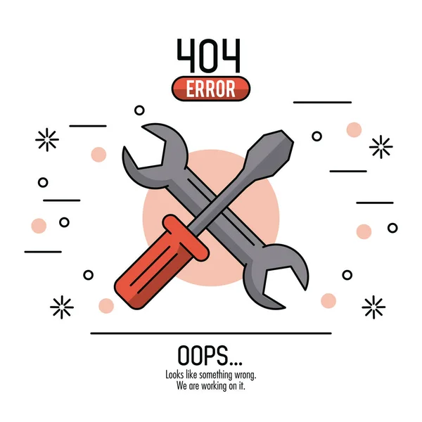 Error 404 infographic vector illustration — Stock Vector