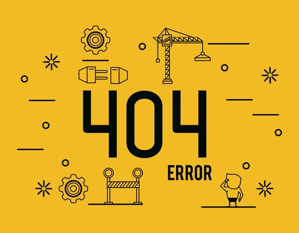 Errore 404 illustrazione vettoriale infografica — Vettoriale Stock