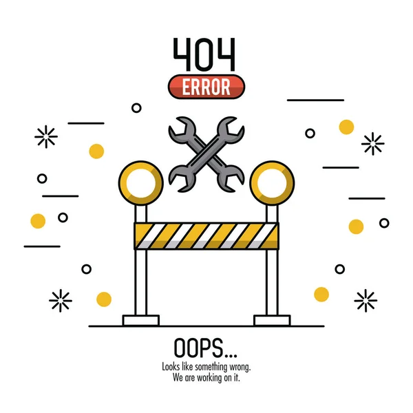 Errore 404 illustrazione vettoriale infografica — Vettoriale Stock