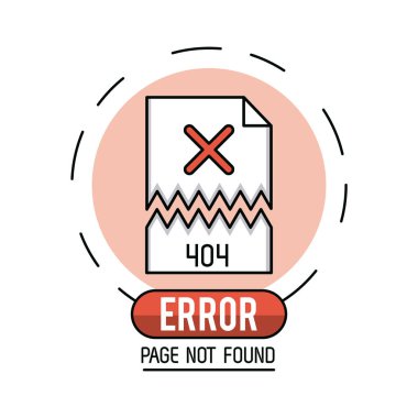 Hata 404 Infographic vektör çizim