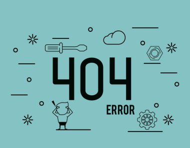 Hata 404 Infographic vektör çizim
