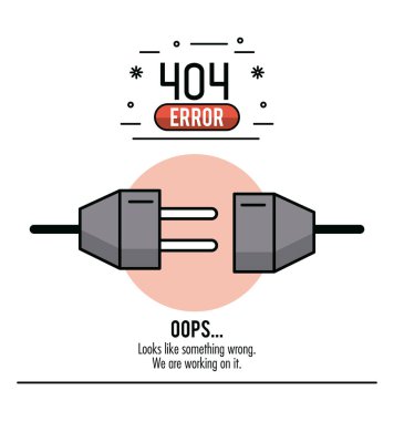 Hata 404 Infographic vektör çizim