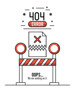 Hata 404 Infographic vektör çizim