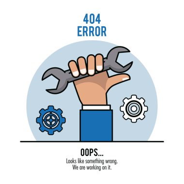 Hata 404 Infographic vektör çizim