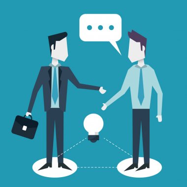 erkek geliştirme iş fikri ile renkli arka plan