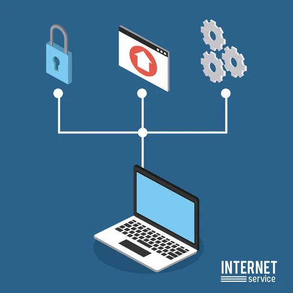 Servicio de Internet infografía — Archivo Imágenes Vectoriales