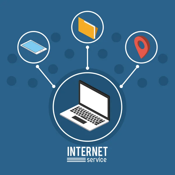 Internet service infographic — Stockvector