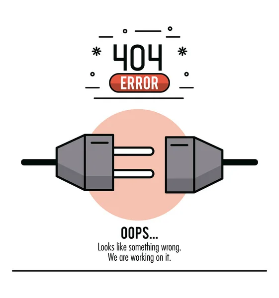 Error 404 ilustración vectorial infografía — Vector de stock