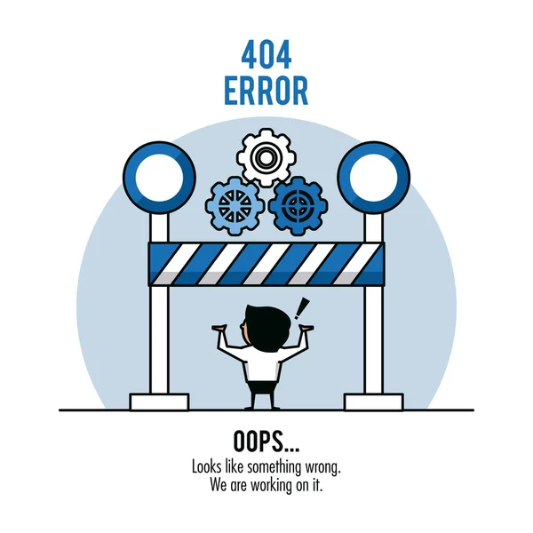 Errore 404 illustrazione vettoriale infografica — Vettoriale Stock