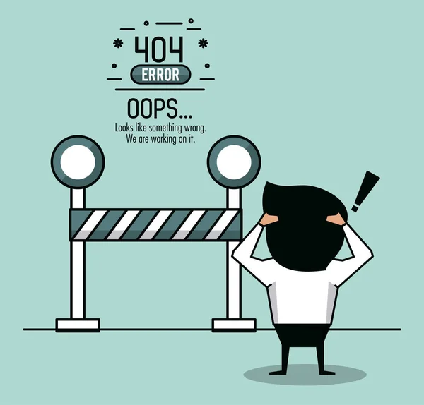 Fehler 404 infografische Vektorabbildung — Stockvektor
