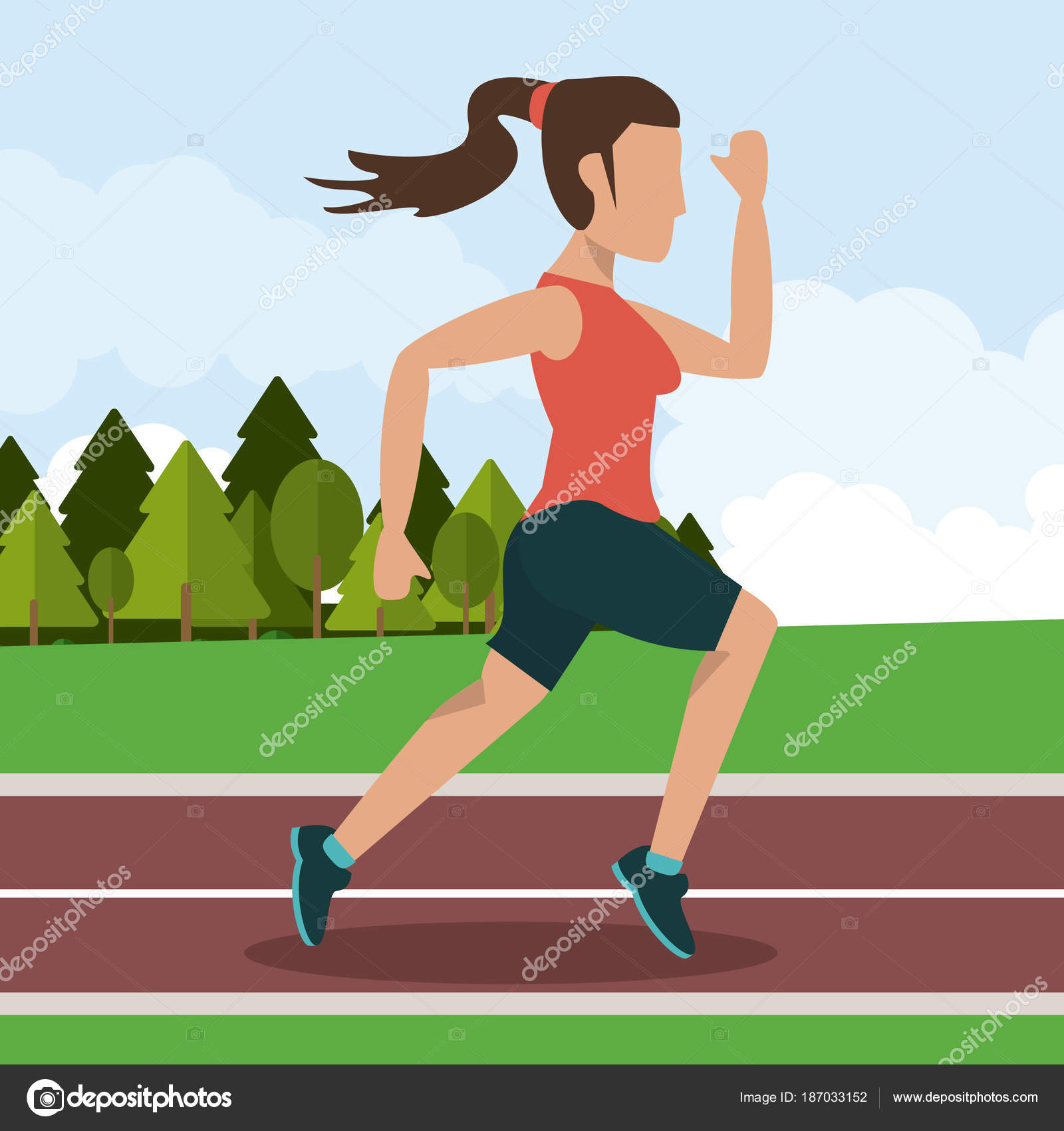 Imágenes: pista de atletismo dibujo para niños | Fondo ...