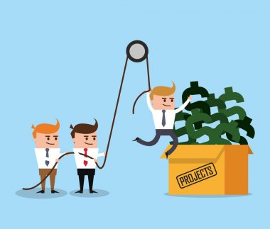 Para kazanmak iş ekip çalışması