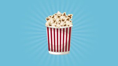 Patlamış mısır ve sinema Hd animasyon