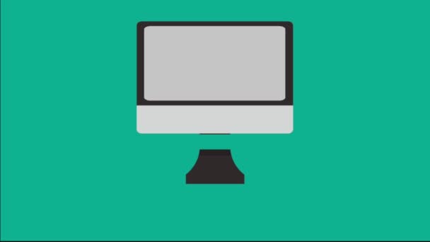 Padlock on computer screen, internet security, HD animation — Stock Video
