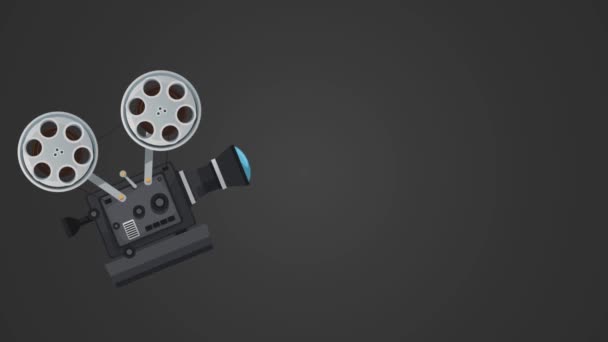 Винтажные кинокамеры HD анимации — стоковое видео