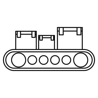 karikatür konveyör üzerine karton kutu
