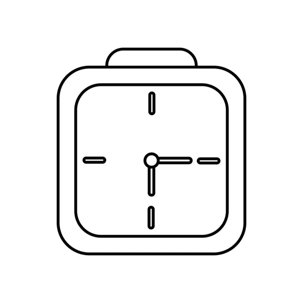 Relógio de parede quadrado prazo de marcação gráfico — Vetor de Stock