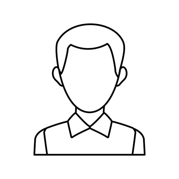 Manlig avatar profil bild medarbetare arbete — Stock vektor